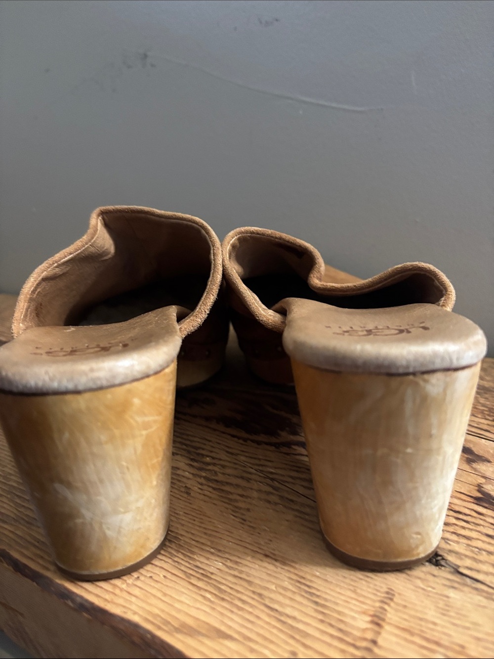 UGG Suede Slip-On Mules in Tan - Picture 3 of 8